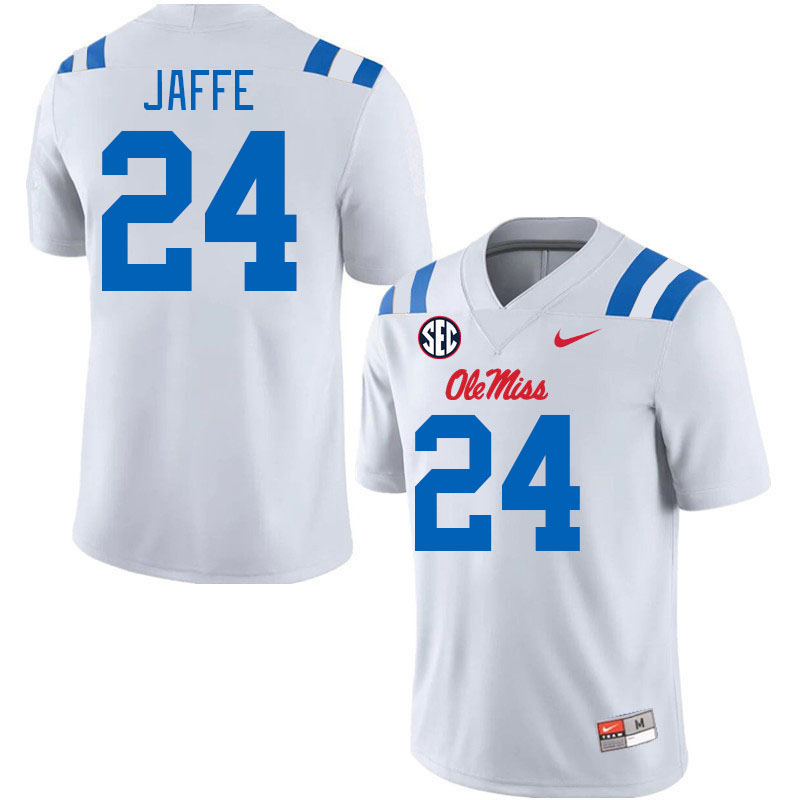 Men #24 Andy Jaffe Ole Miss Rebels 2024 New Uniforms College Football Jerseys Stitched-White